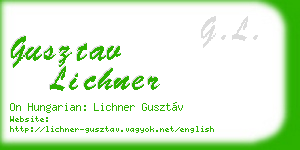 gusztav lichner business card